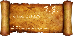 Terhes Zalán névjegykártya